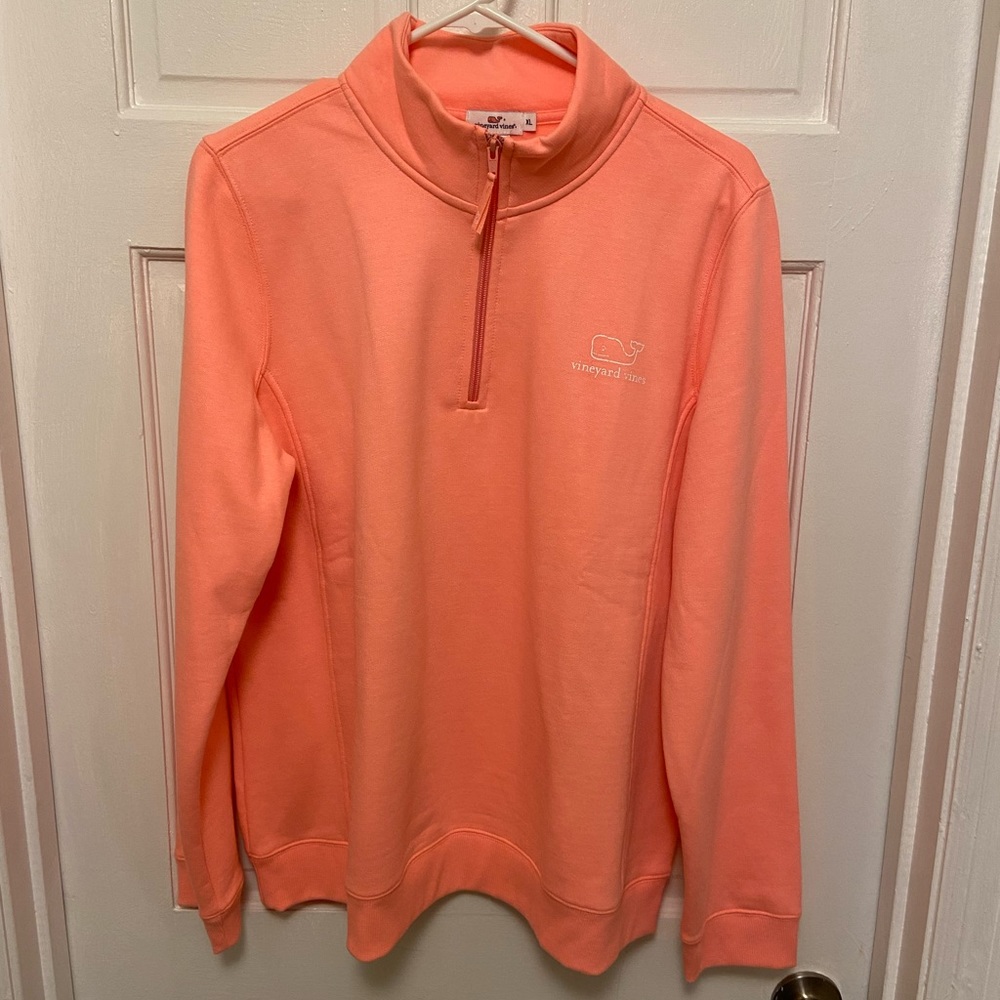 NWT 1/4 Zip Coral Sand Pullover vintage XL